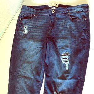 Altar’d State ripped dark blue skinny jeans